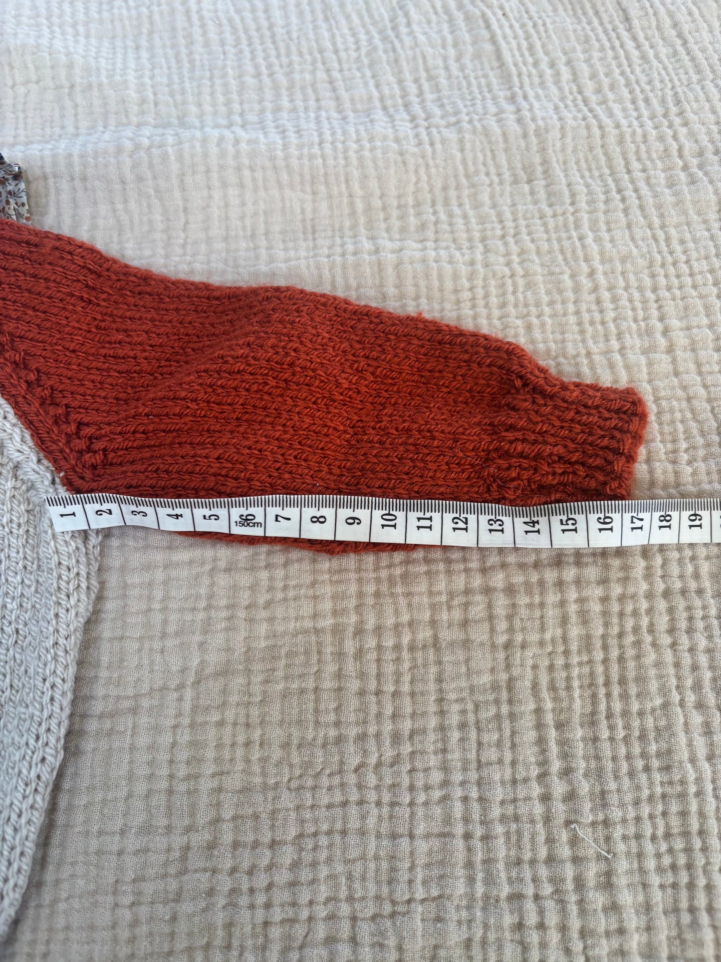 3-6m parchment and copper cardigan with liberty collar