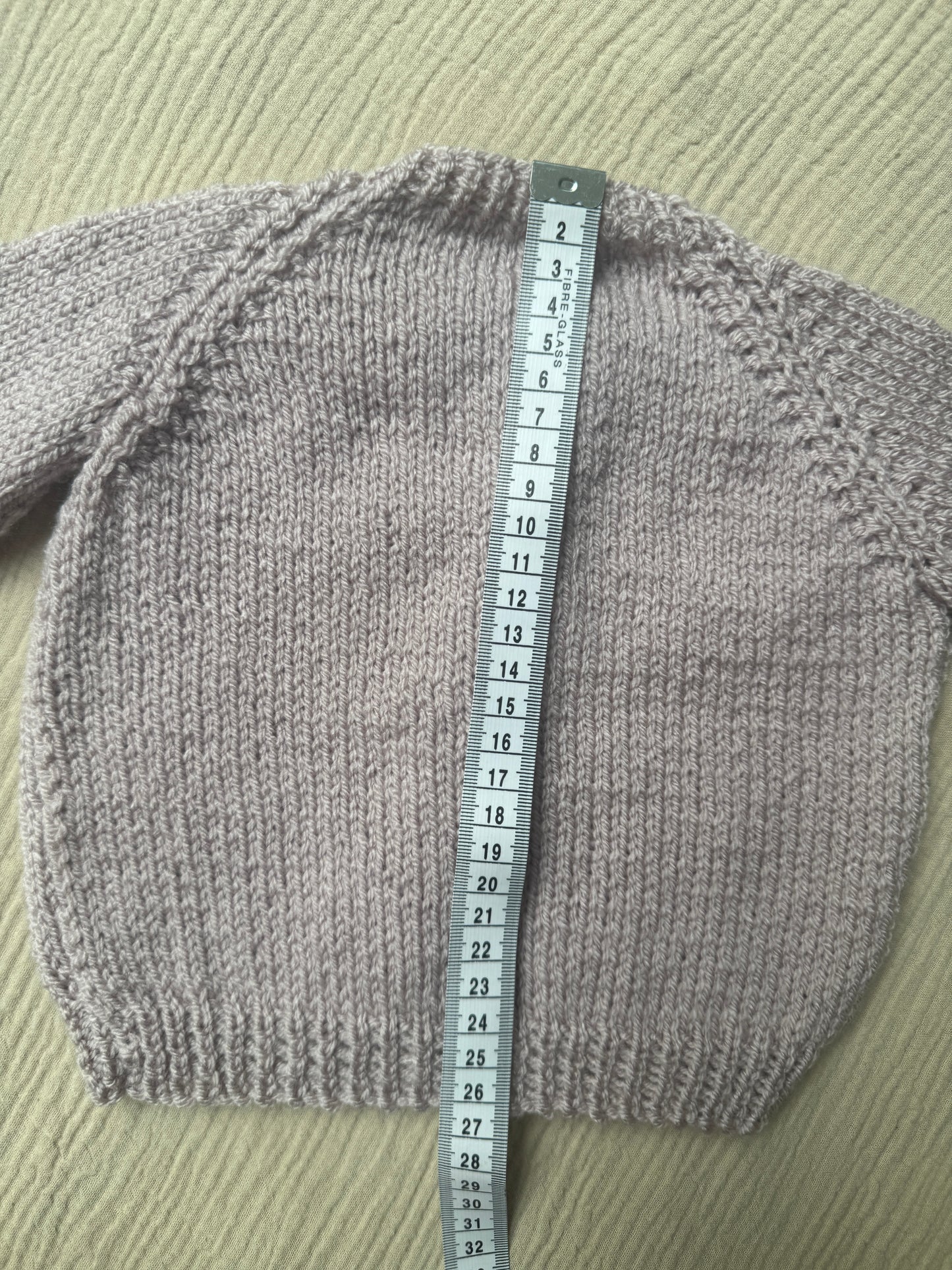 3-6m mushroom cardigan (purple undertone)