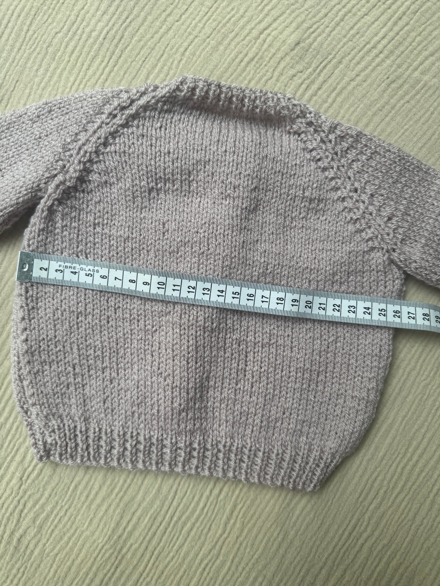 3-6m mushroom cardigan (purple undertone)