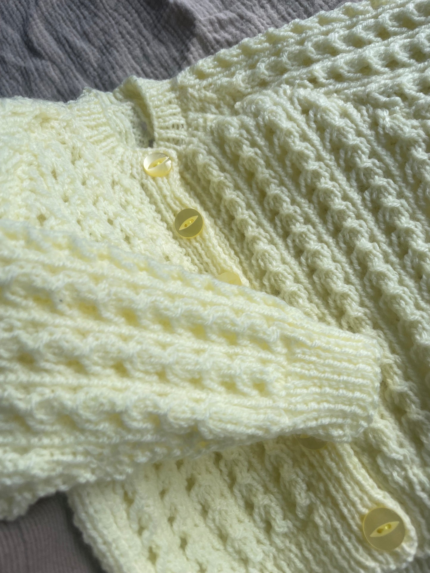 6-12months spring yellow cardigan