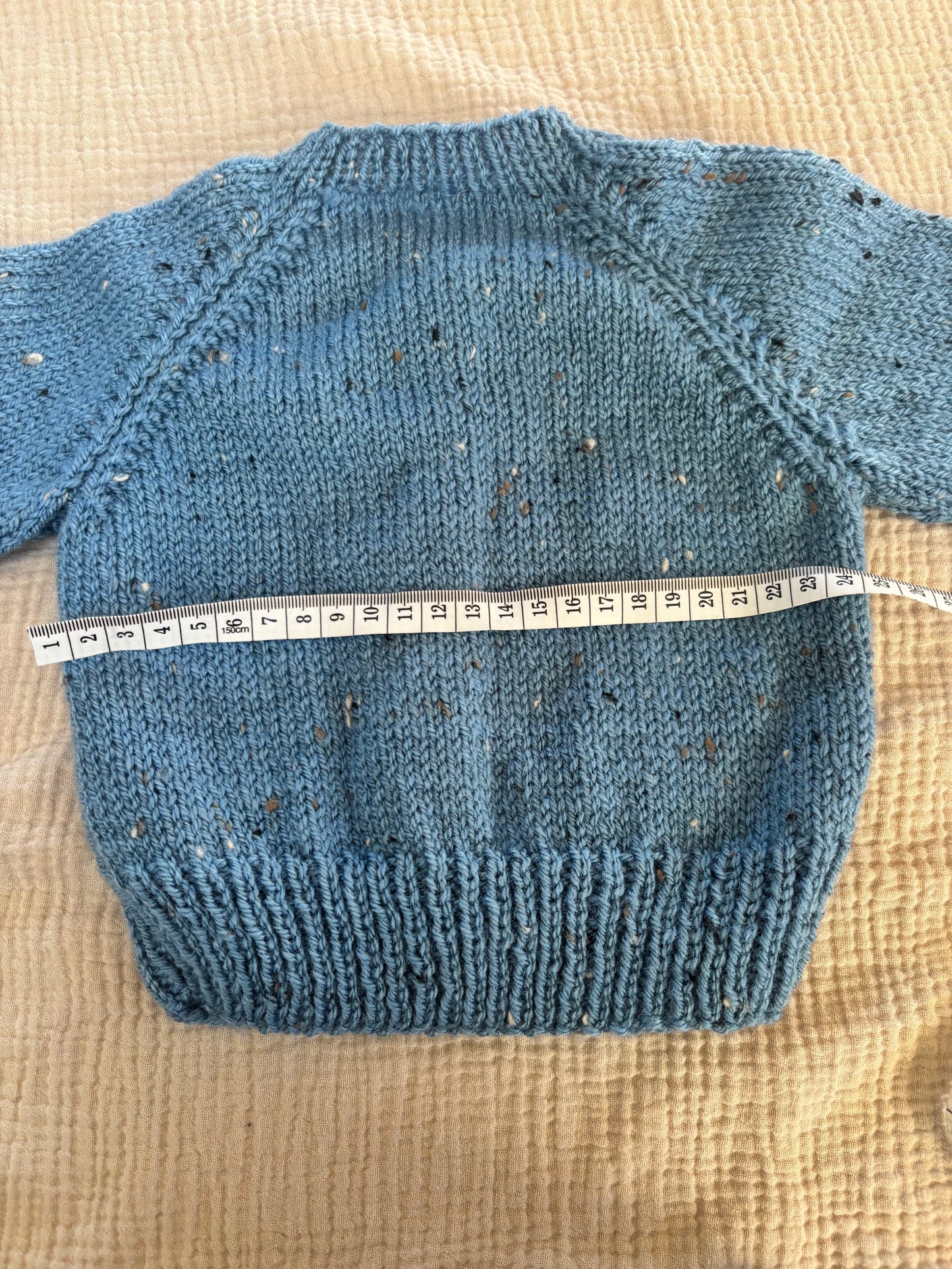 3-6m blue cardigan with flecks