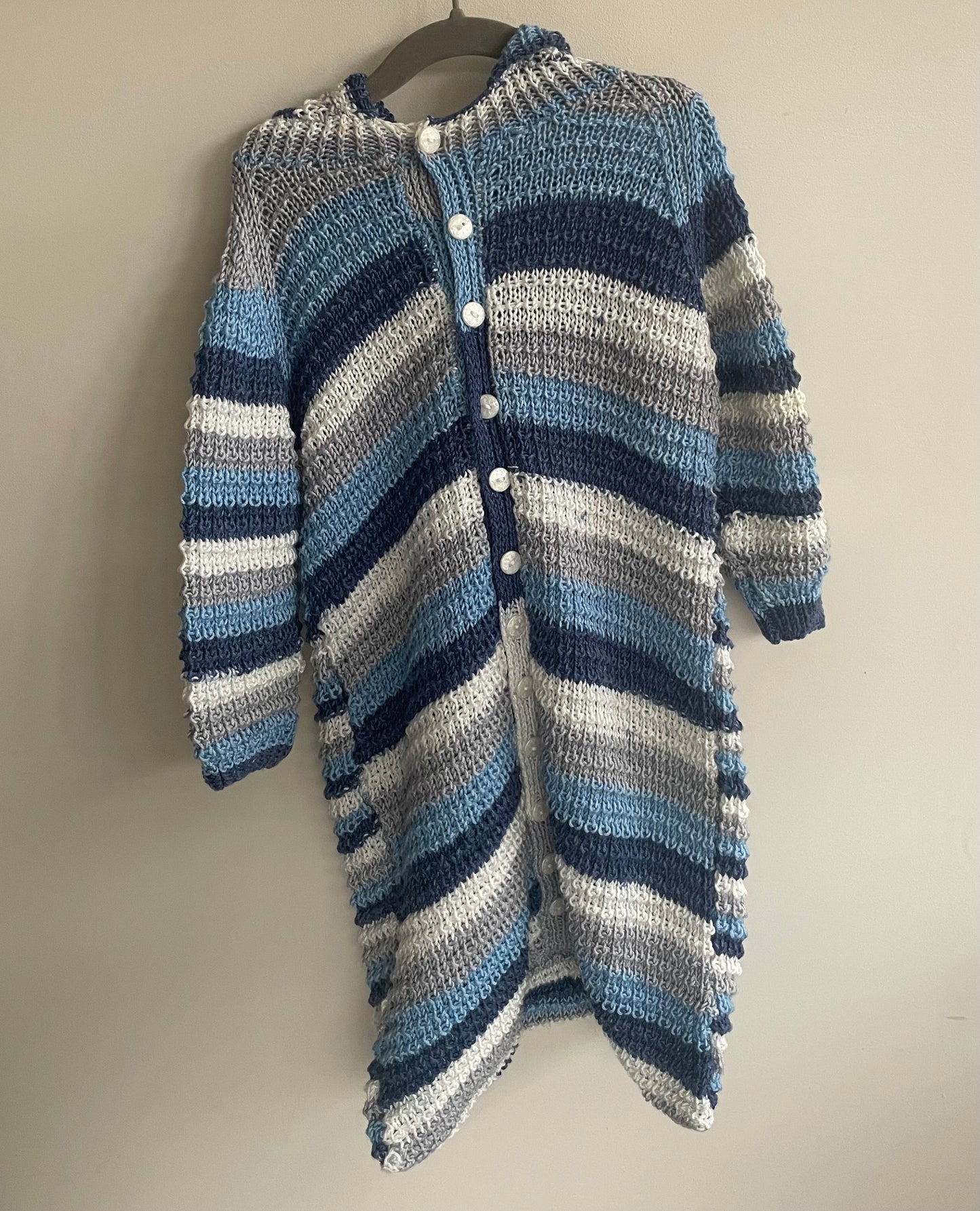 blue striped pram suit 12-18m