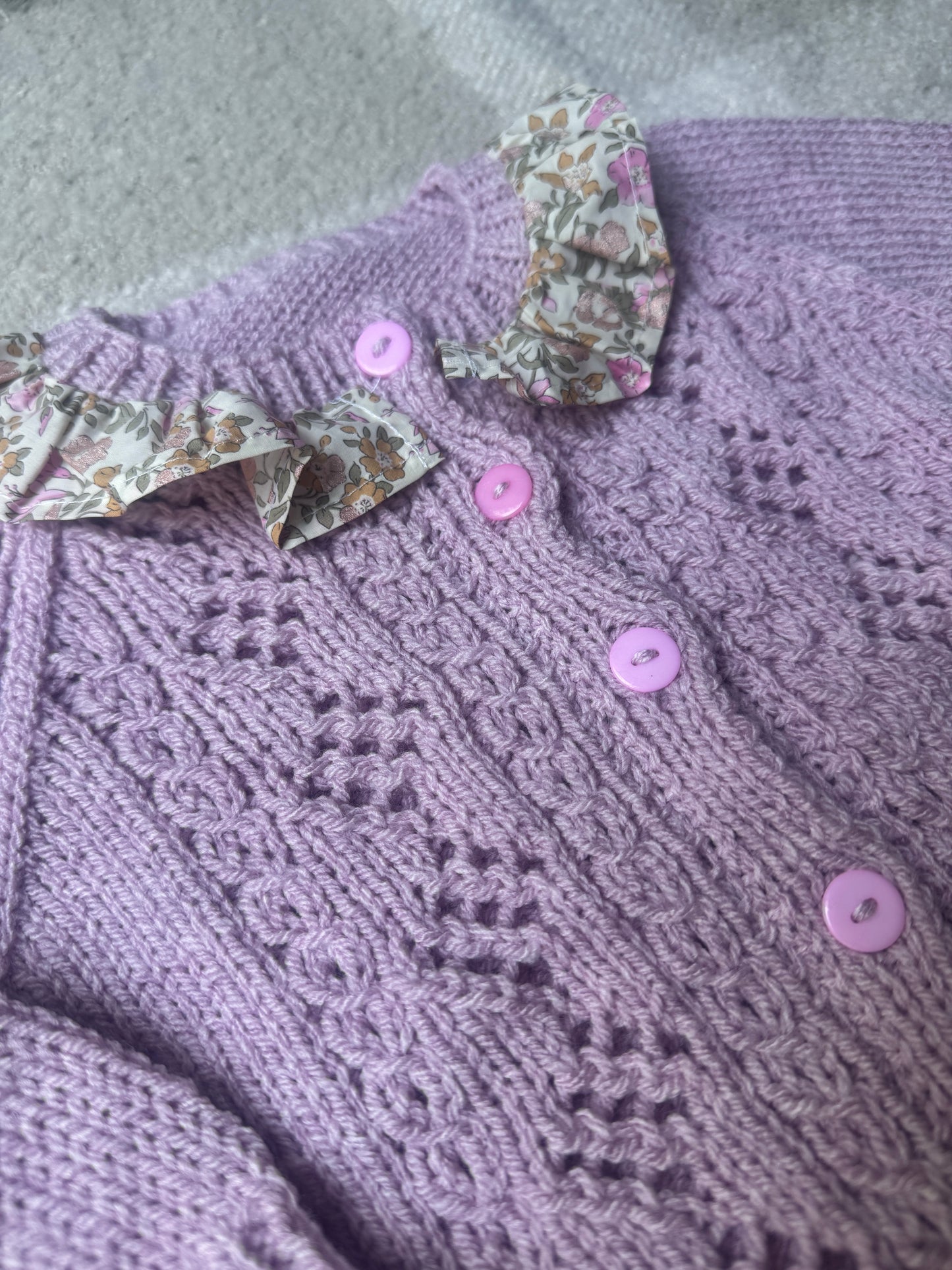 2-3 mauve cardigan with liberty collar