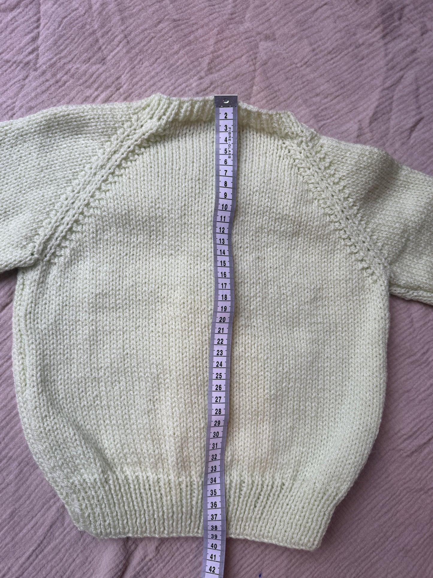 1-2 years pistachio green cardigan