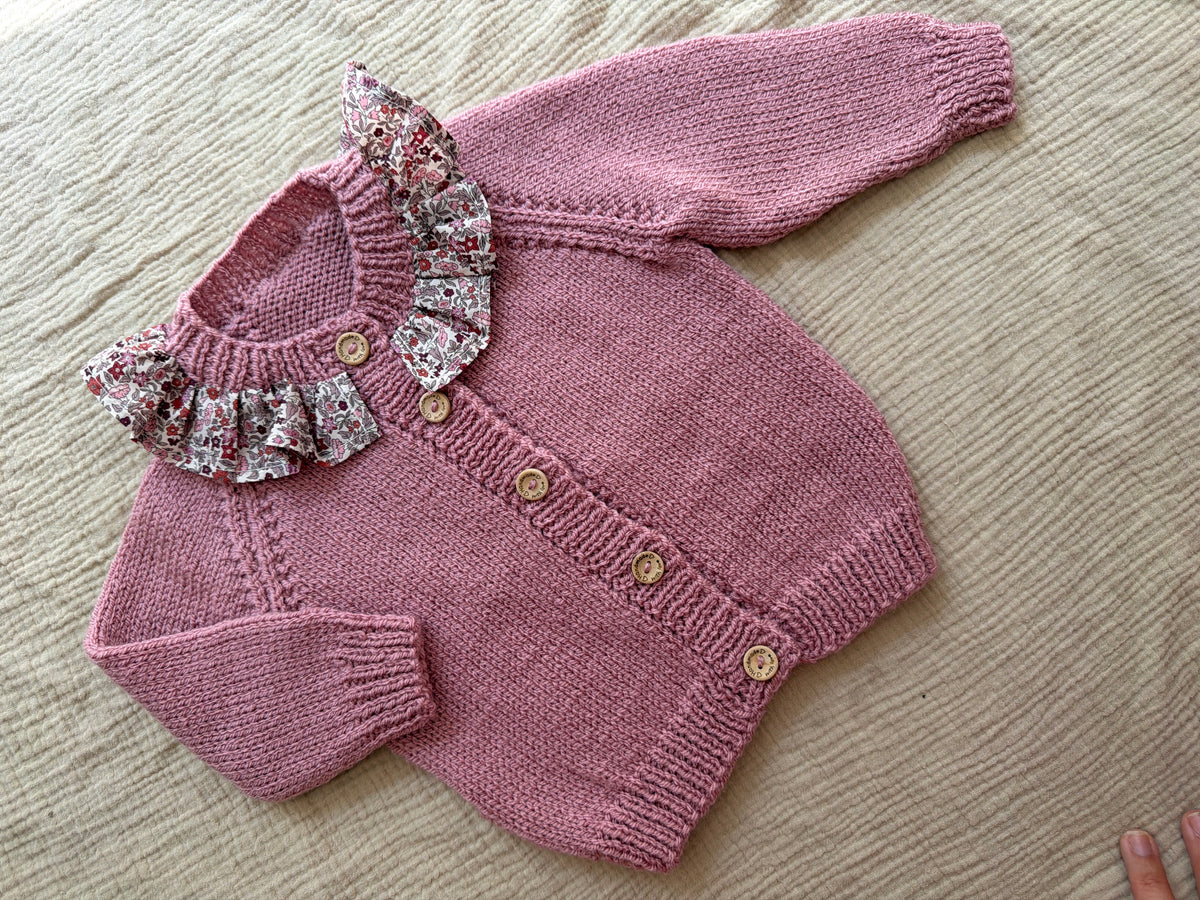 9-15m pale rose cardigan with