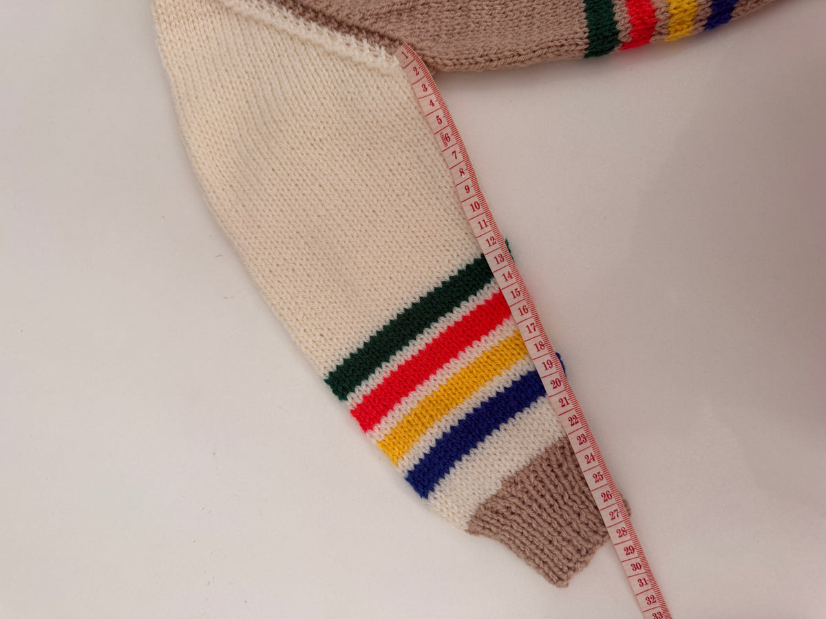 2-4 years oatmeal/stripe cardigan