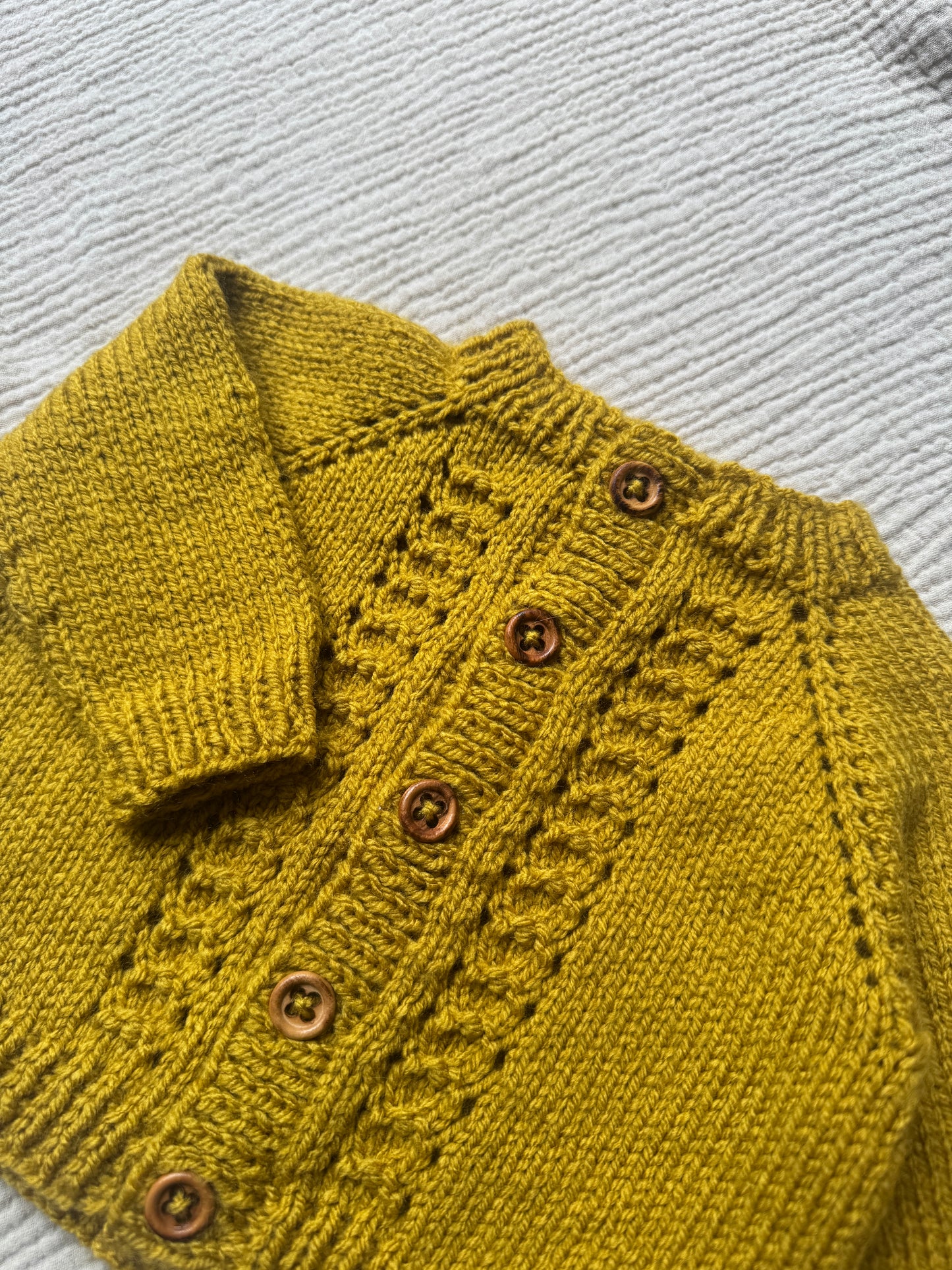 3-6m mustard cardigan