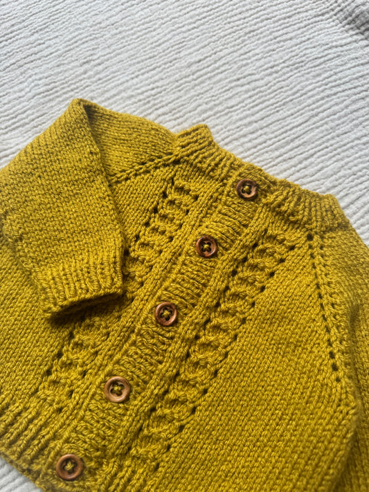 3-6m mustard cardigan