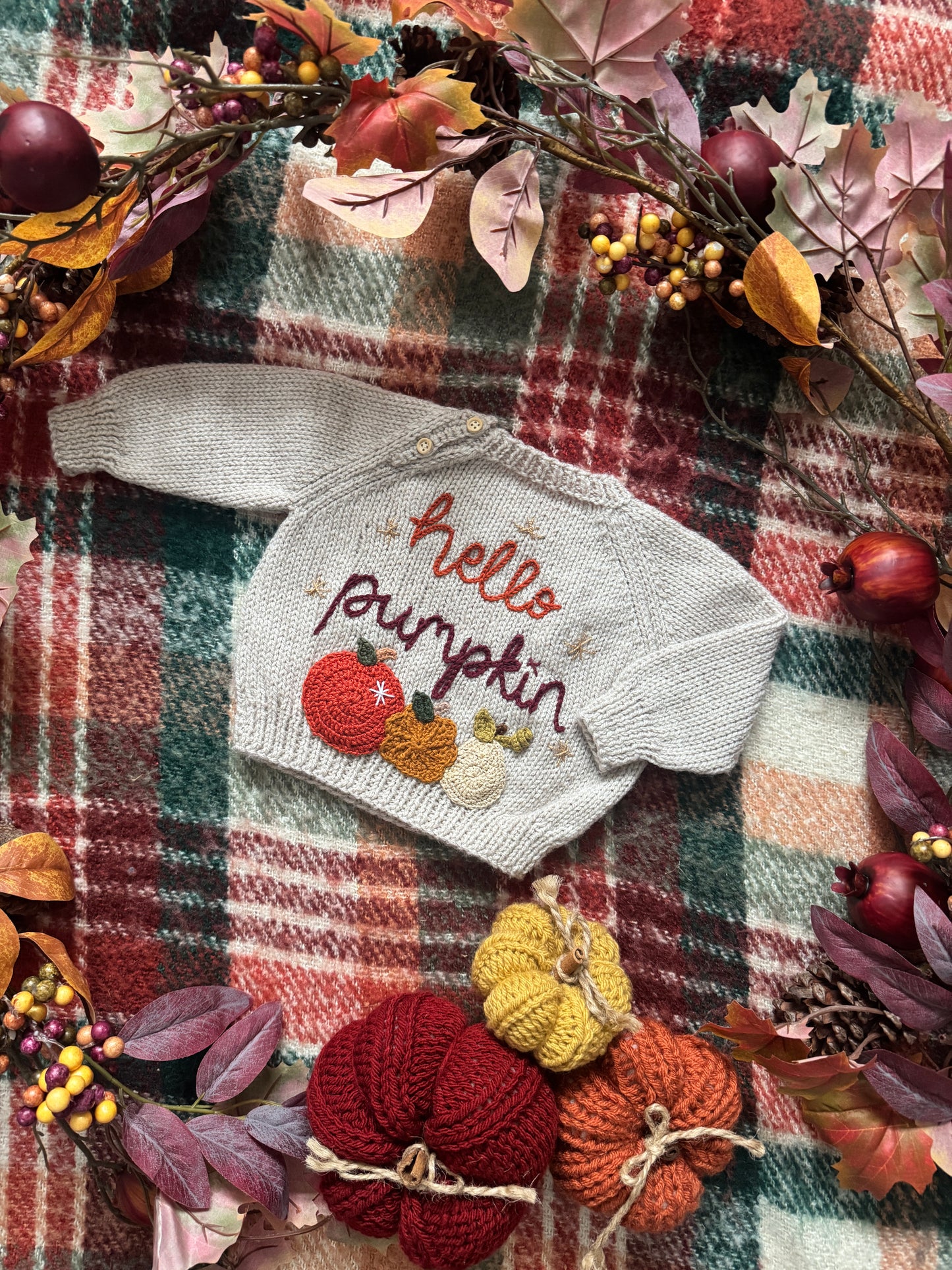 0-6m Hello Pumpkin jumper