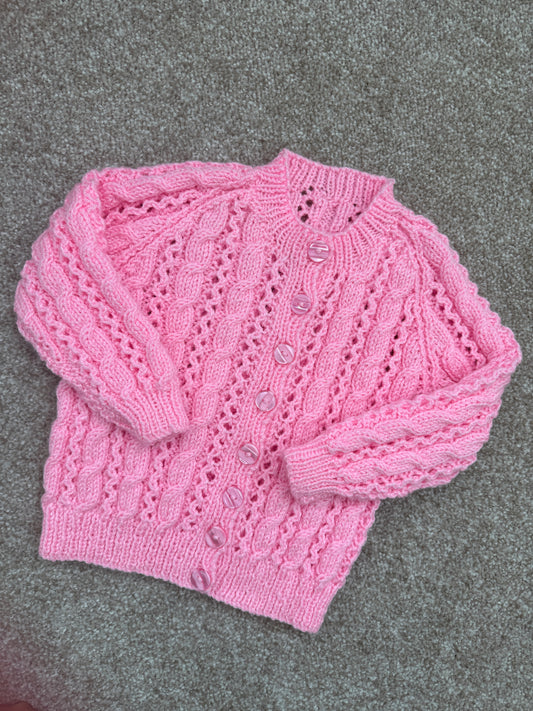 1-2 years fondant pink Cardigan