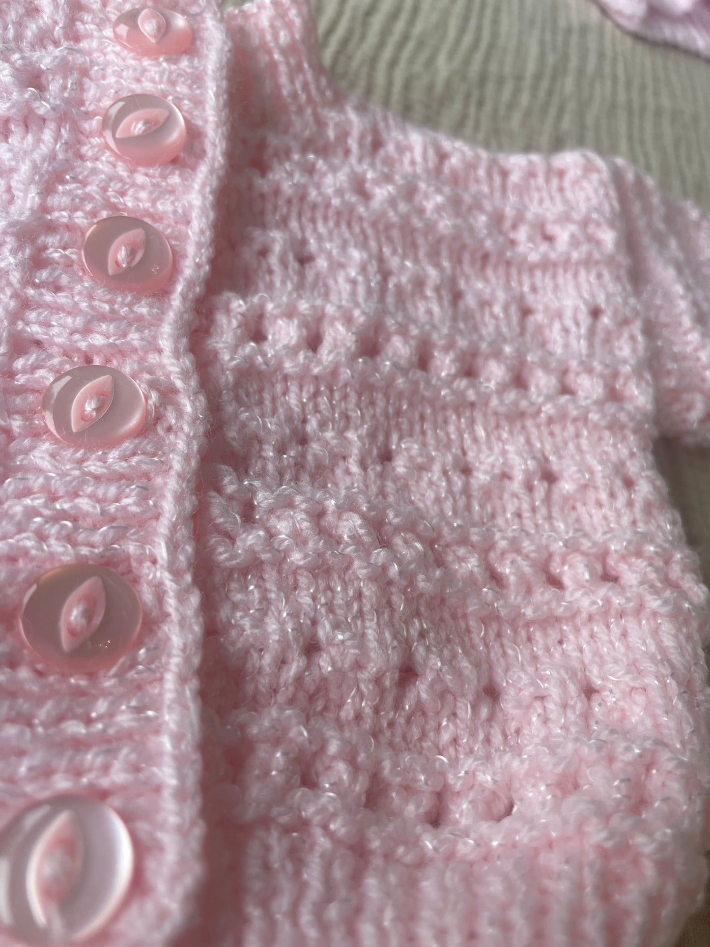 0-1m baby pink cardigan