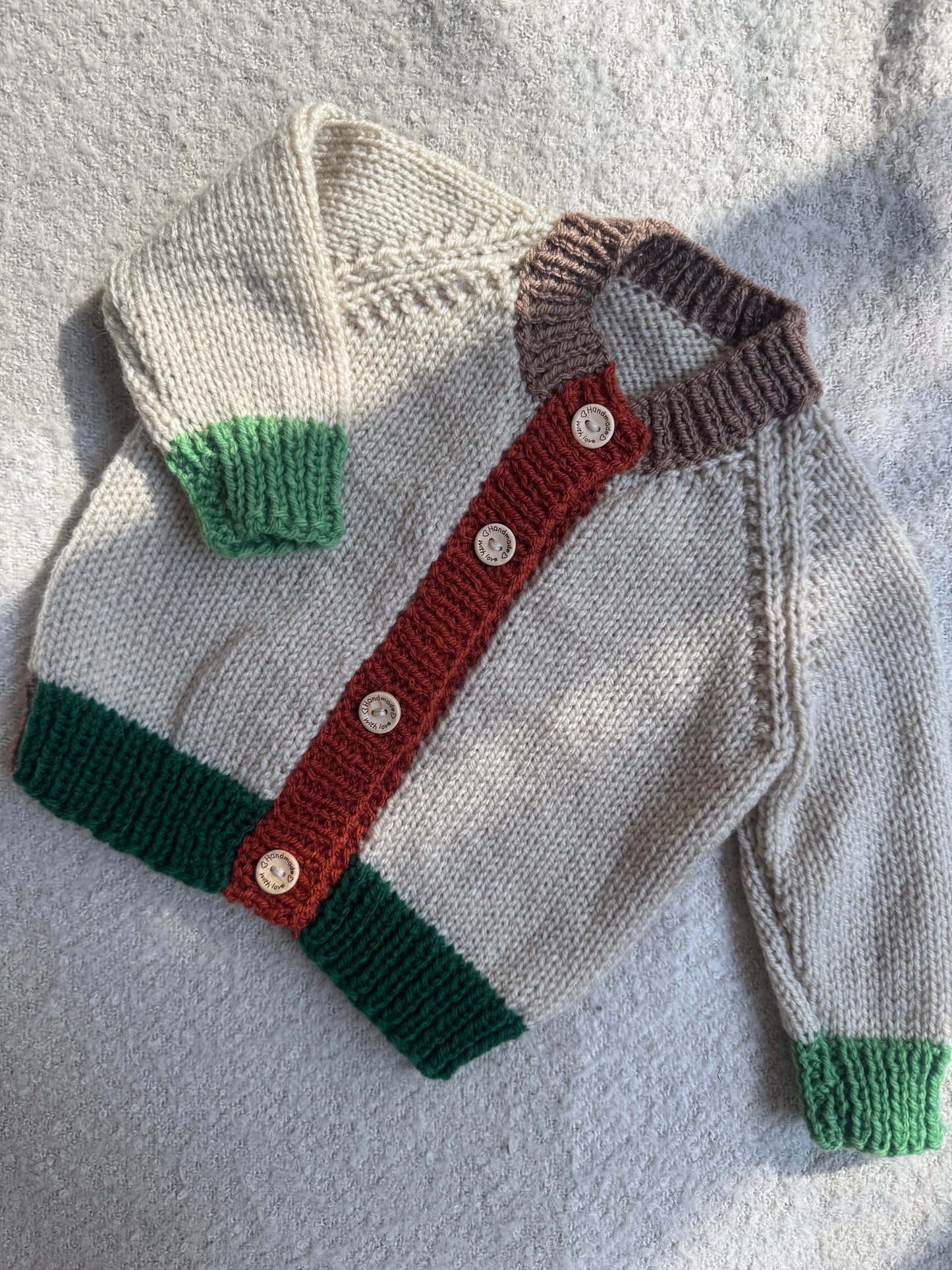 3-6m colour block cardigan