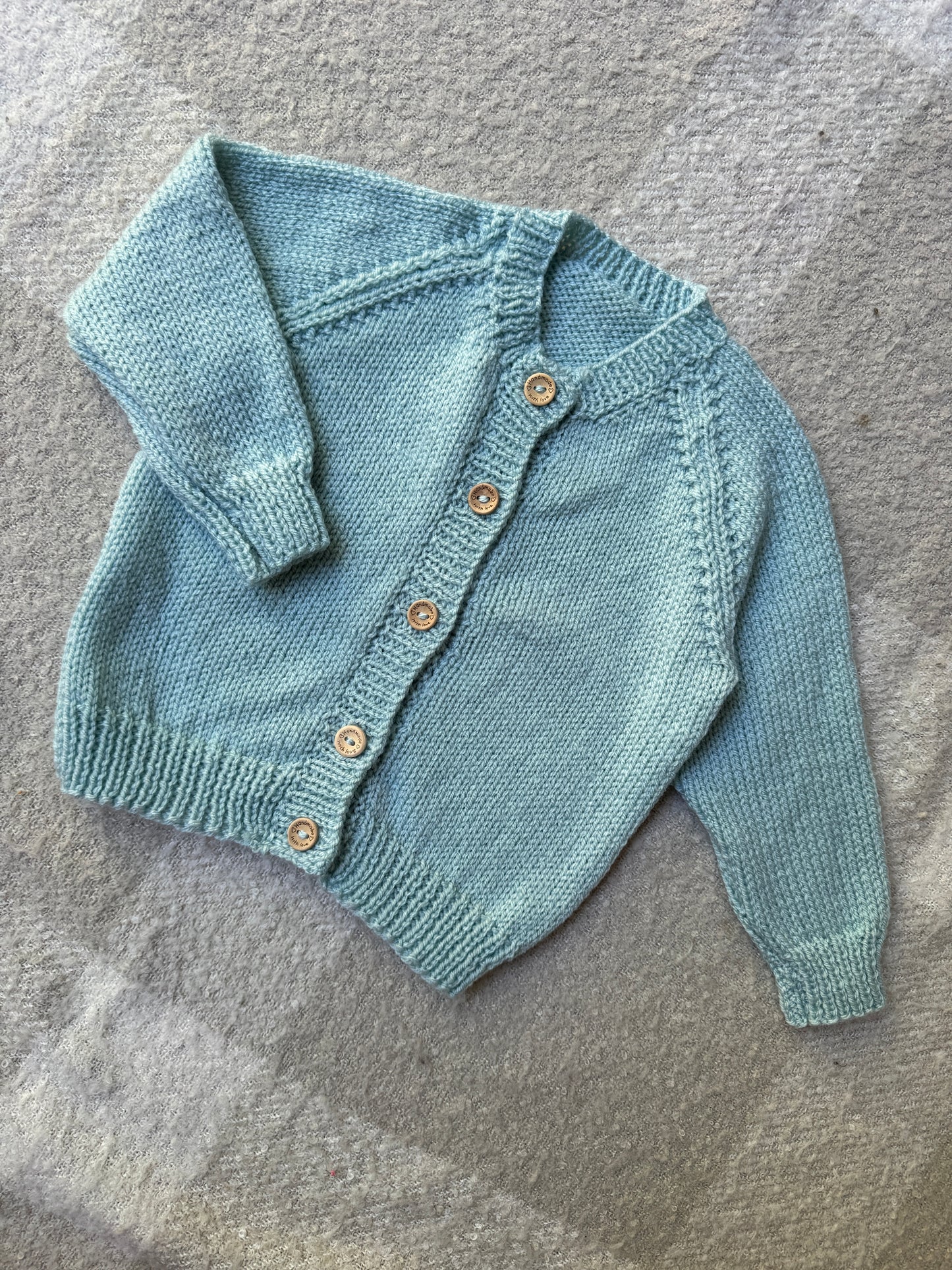 9-15m duck egg cardigan
