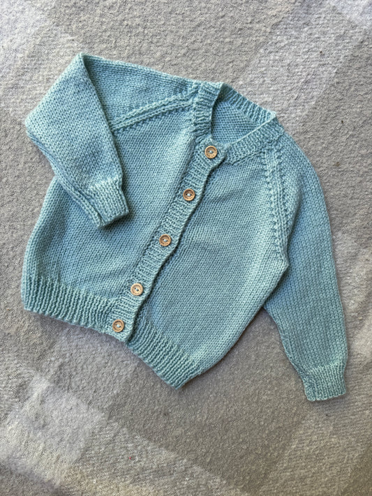 9-15m duck egg cardigan