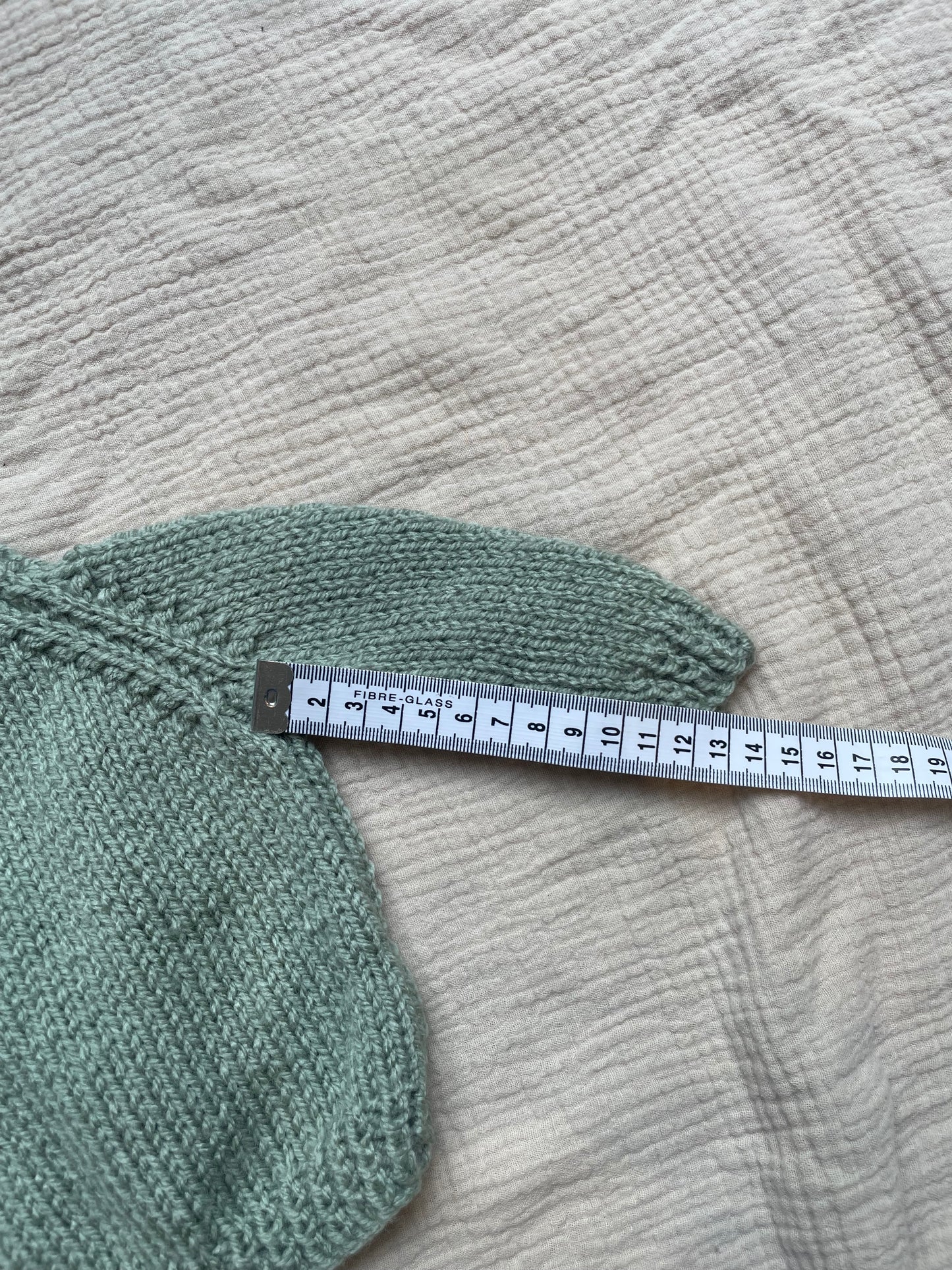 small 0-3m pale sage cardigan