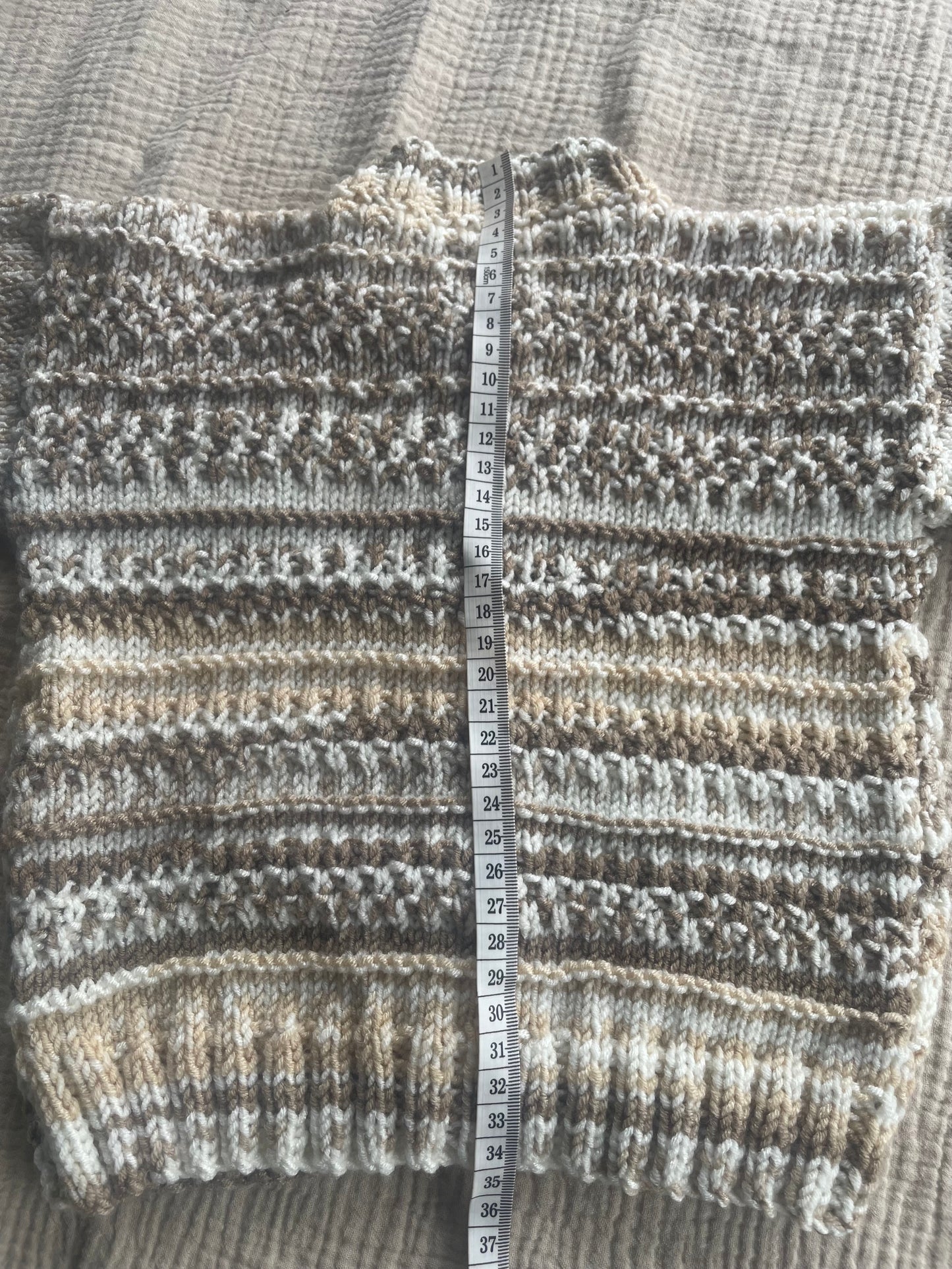 1-2years striped brown and cream cardigan