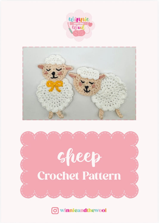 Sheep Applique Crochet Pattern + free flower patterns for Easter only!