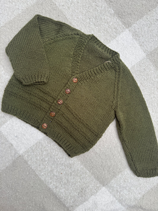 1-2 years khaki cardigan