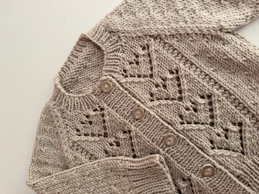 6-9m parchment cardigan