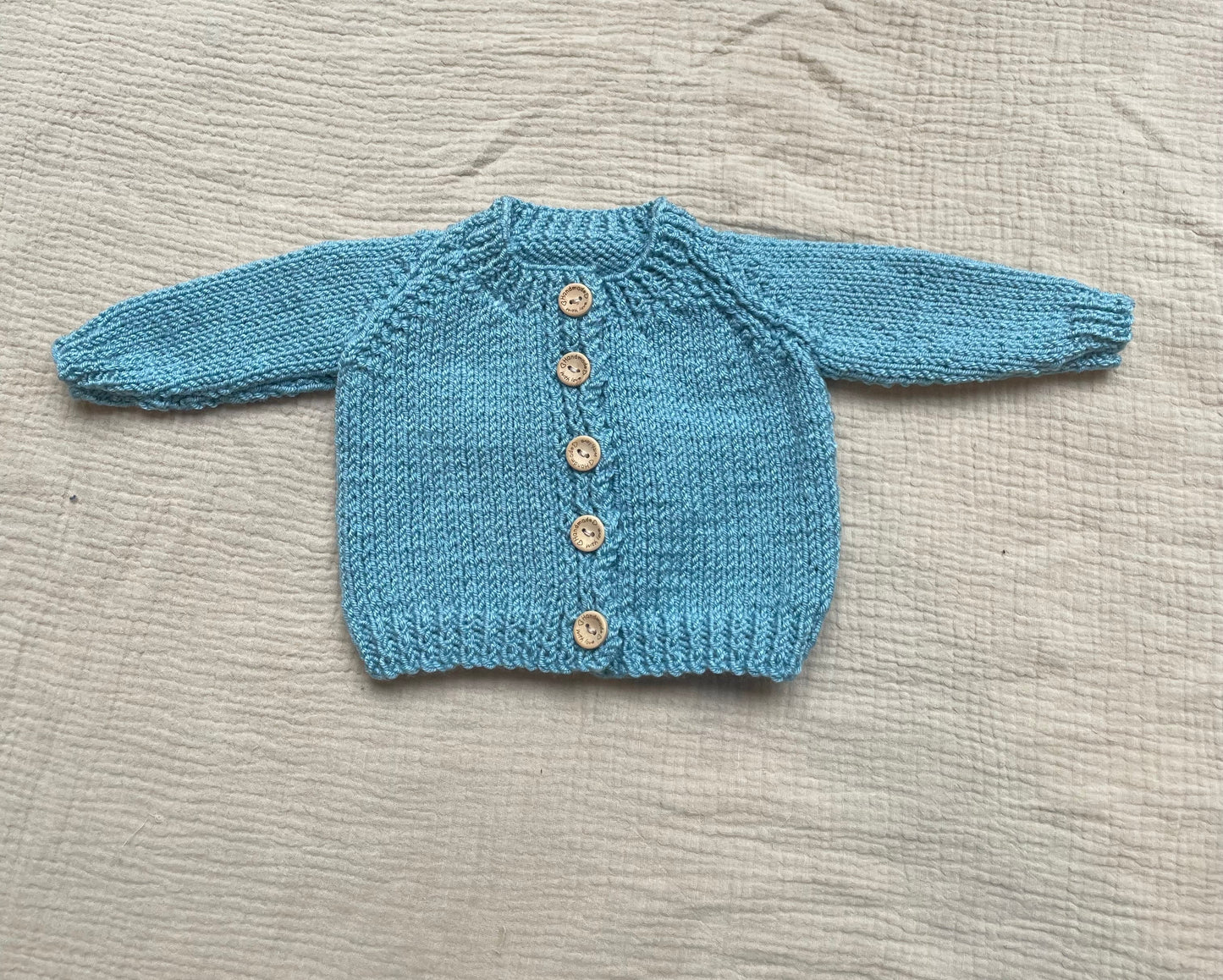 small 0-3m blue cardigan