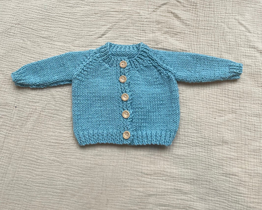 small 0-3m blue cardigan