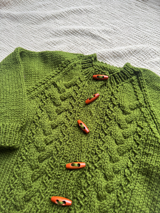 1-2years olive cardigan