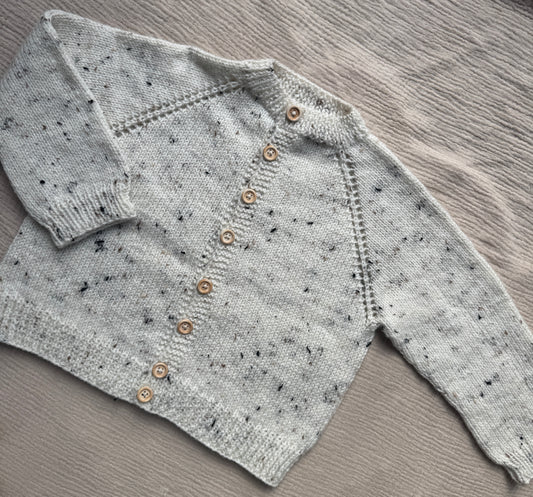 2-3 years neutral fleck cardigan