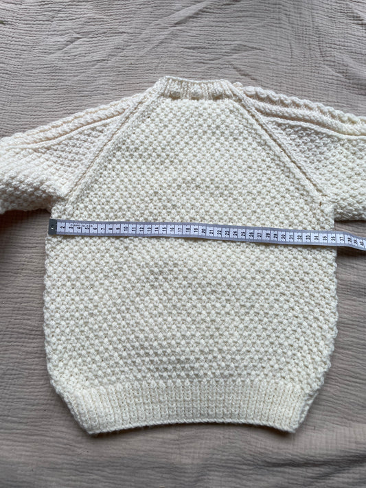 4-5 years warm cream aran jumper