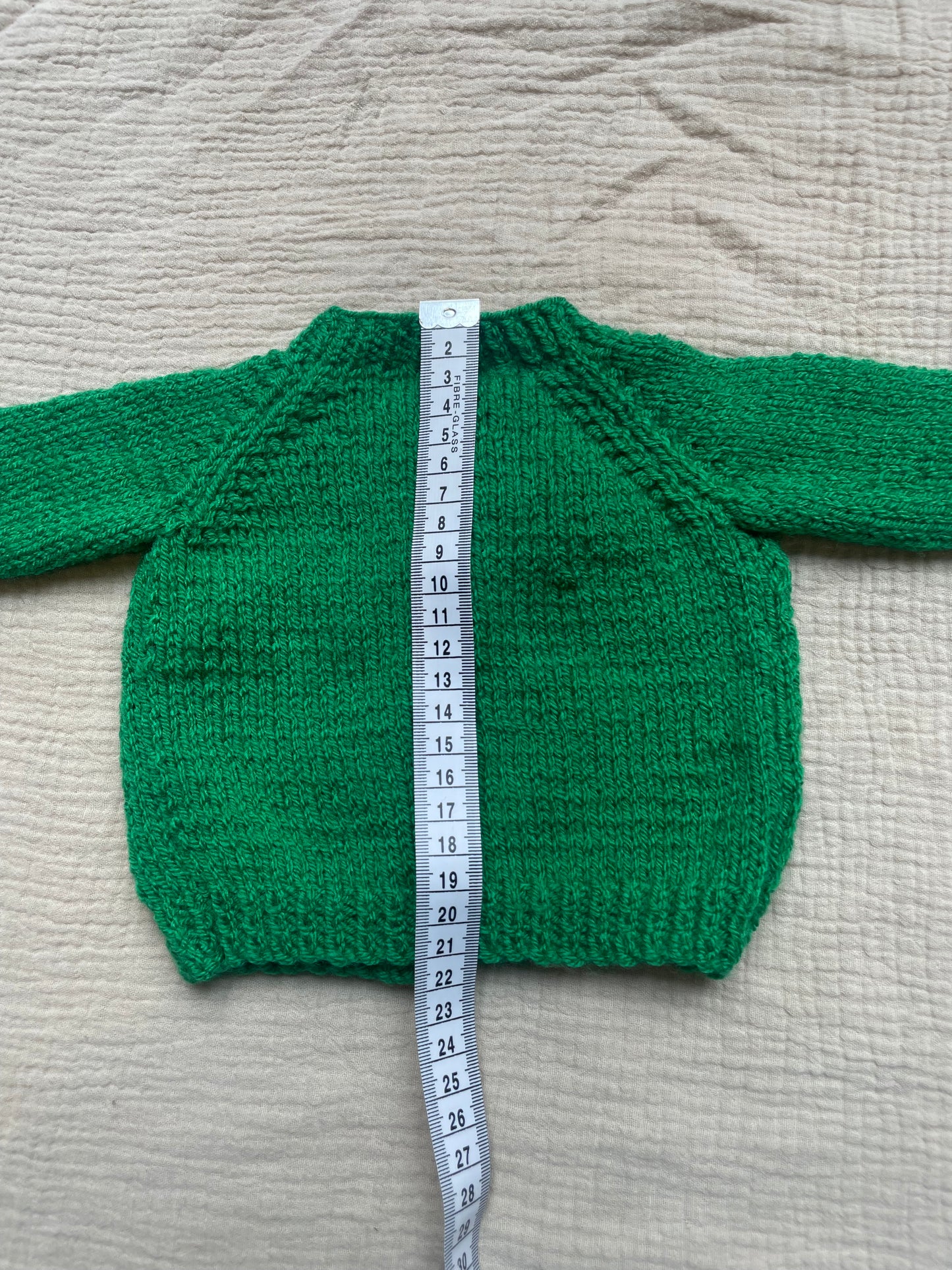small 0-3m Christmas green cardigan