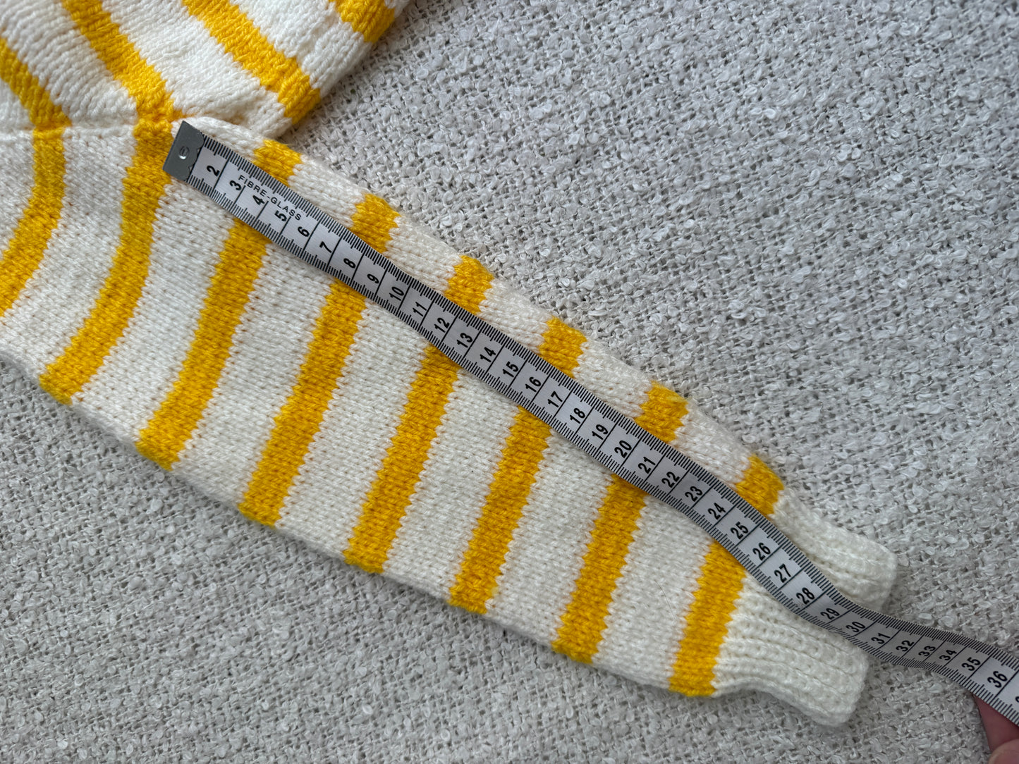 2-4 years cream/yellow stripe cardigan