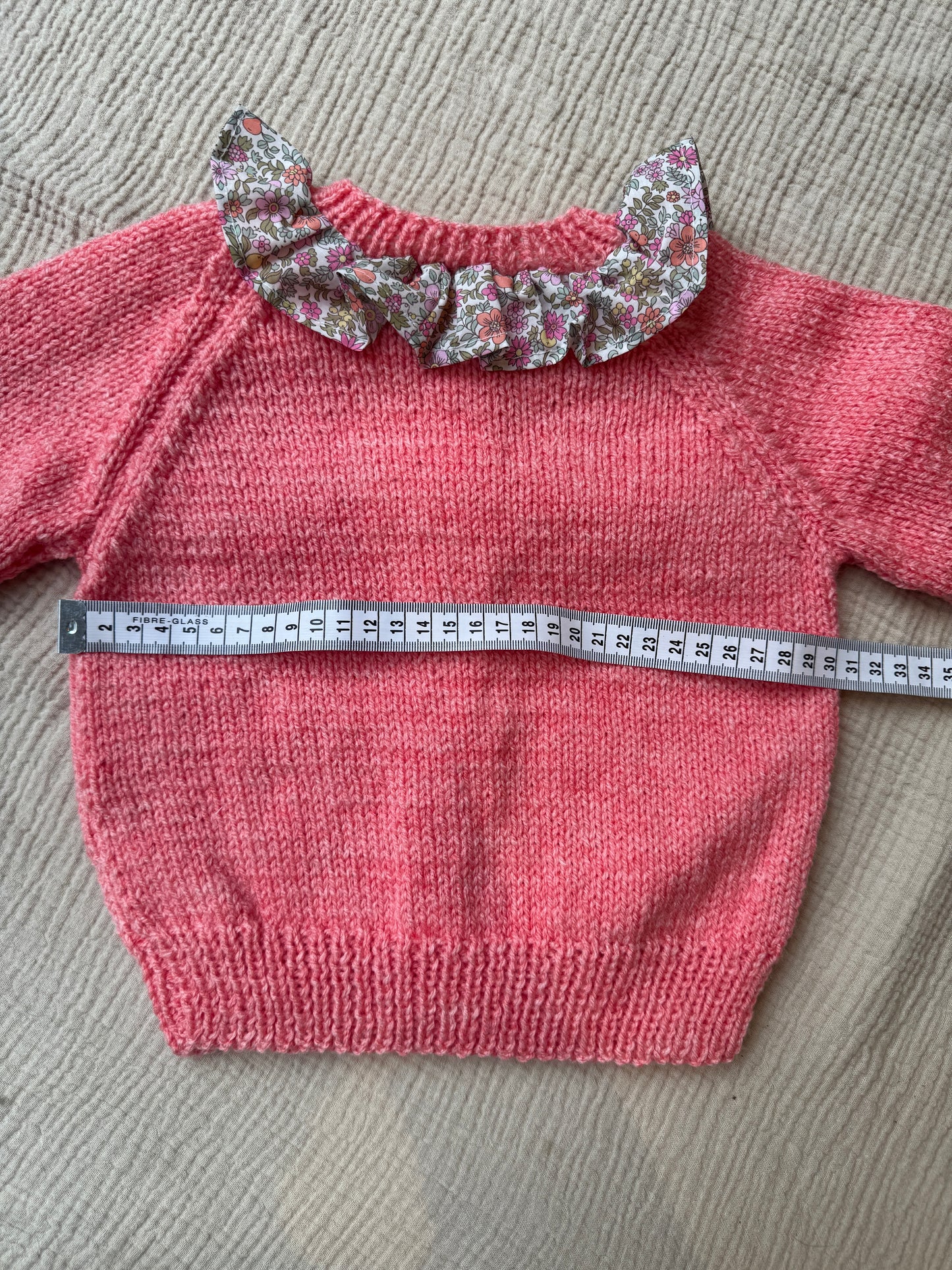 9-15m coral with liberty collar cardigan