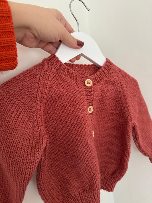 9-15 months dusky peach Cardigan