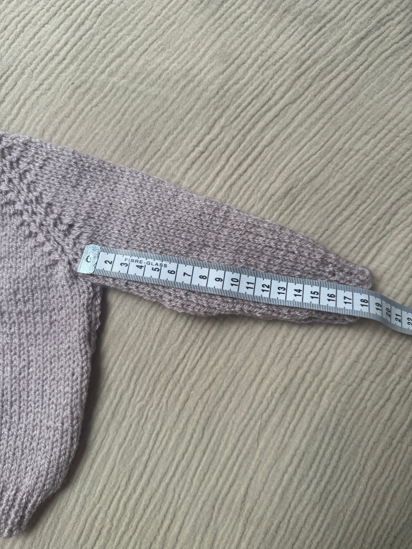 3-6m mushroom cardigan (purple undertone)