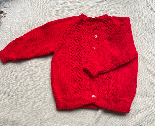 3-4 years christmas red cardigan