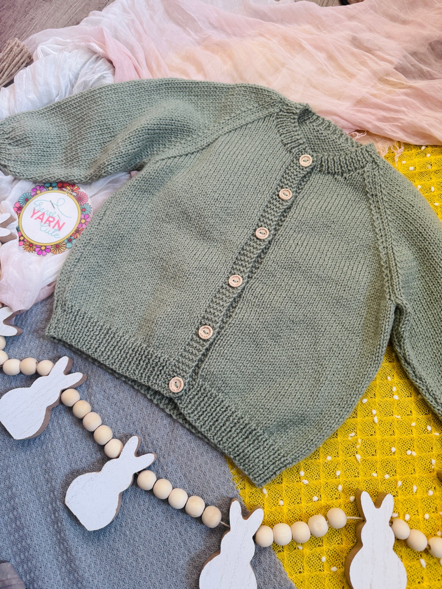 2-4 Years strawberry Cardigan with green collar
