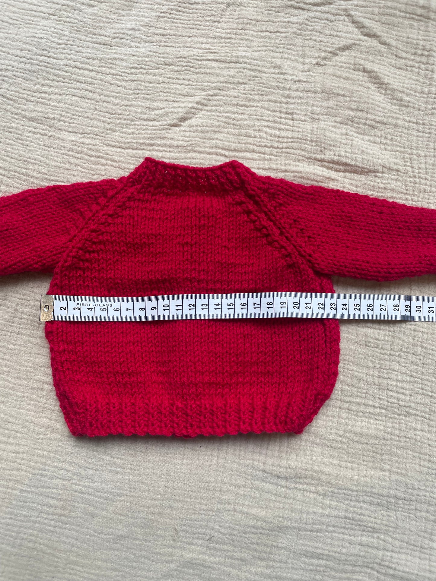 small 0-3m Christmas red cardigan