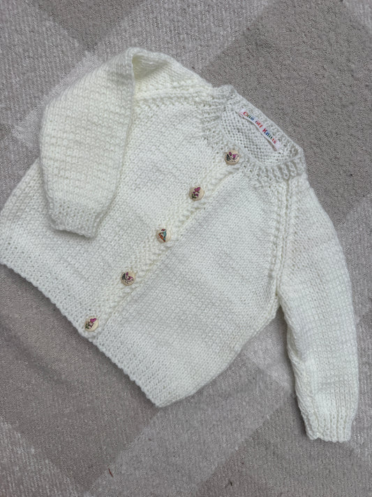 12-18m pale cream cardigan