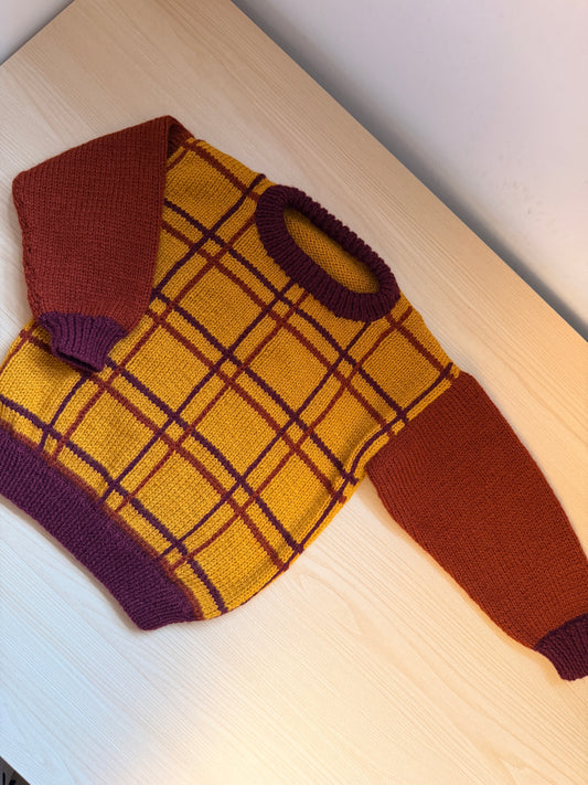 2-4 years autumn tartan jumper