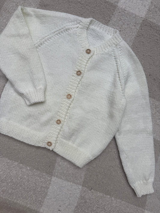 3-4 years pale cream cardigan