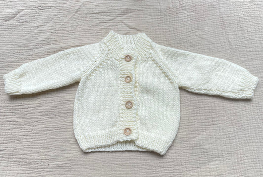 0-3m warm cream cardigan