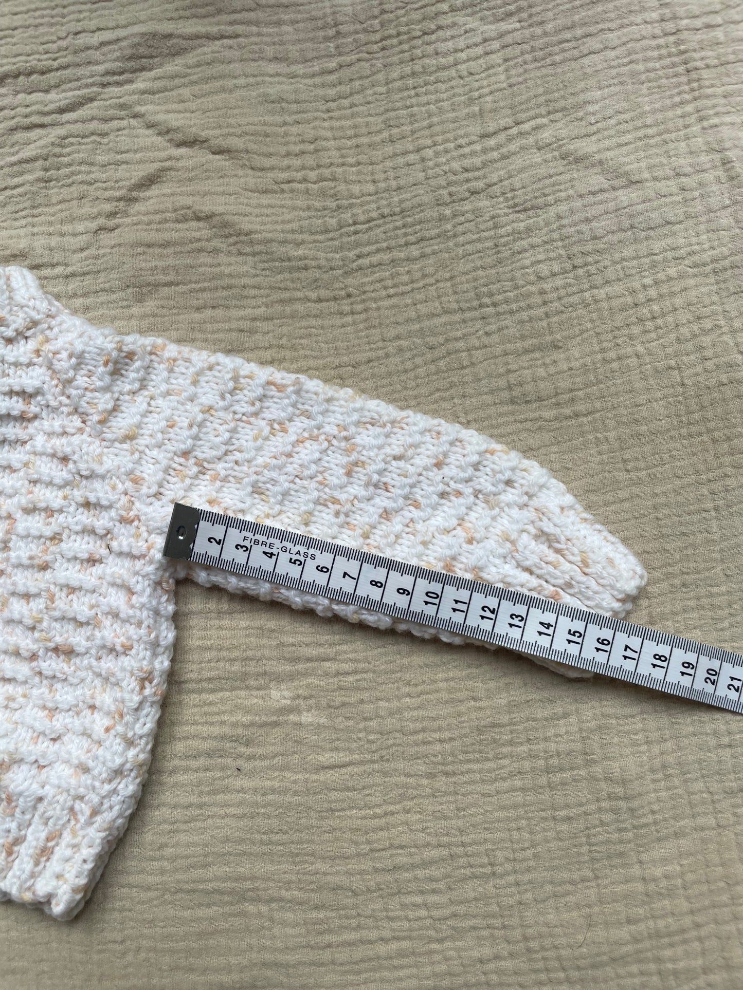 0-3m neutral fleck cardigan