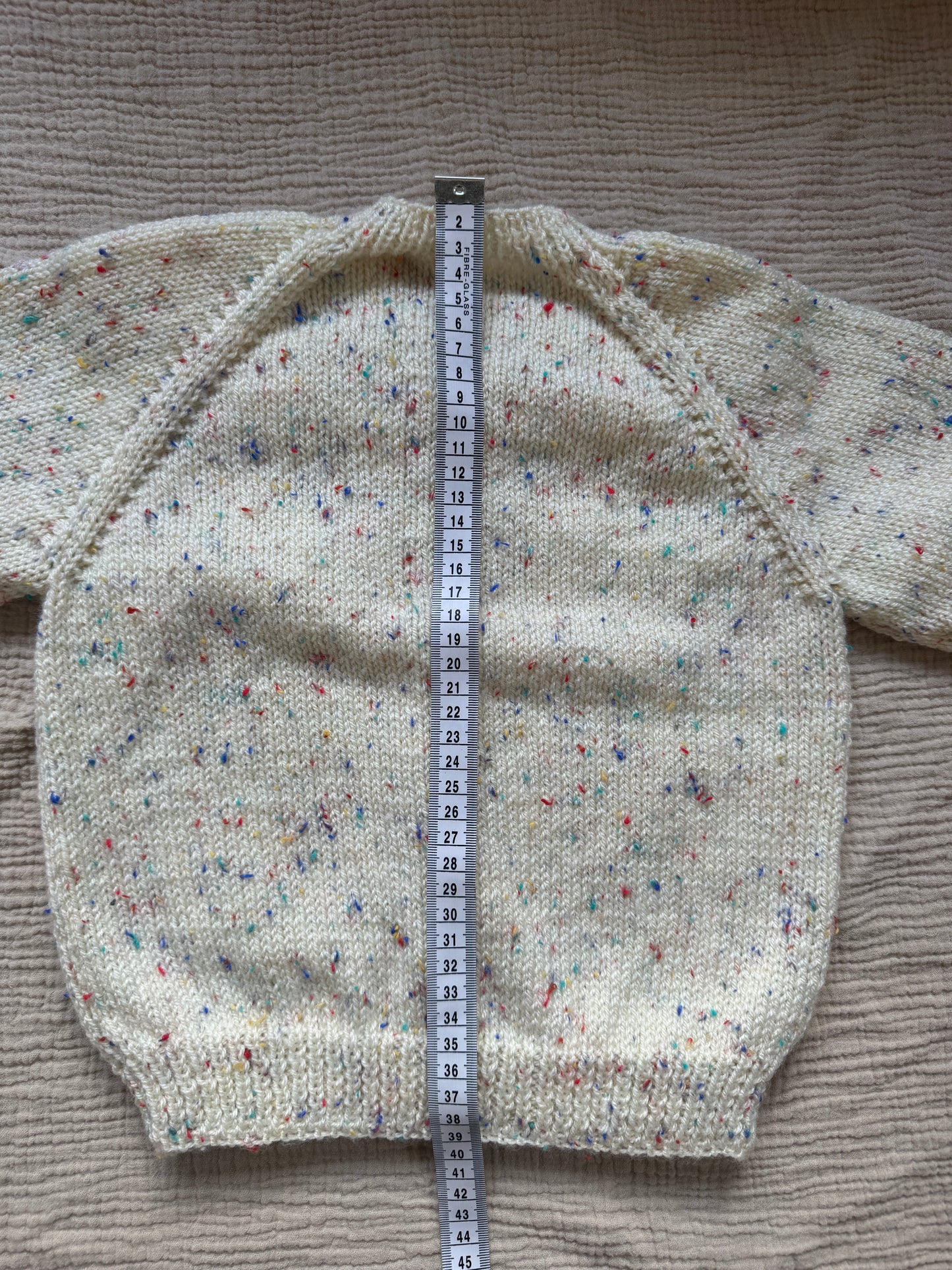 2-3 neutral with multi fleck cardigan