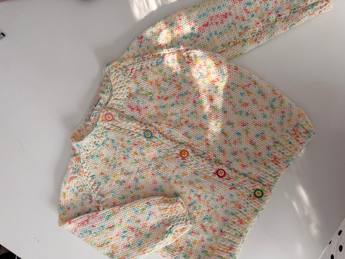 2-3 years Aran funfetti cardigan