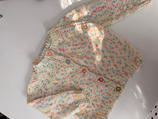 2-3 years Aran funfetti cardigan