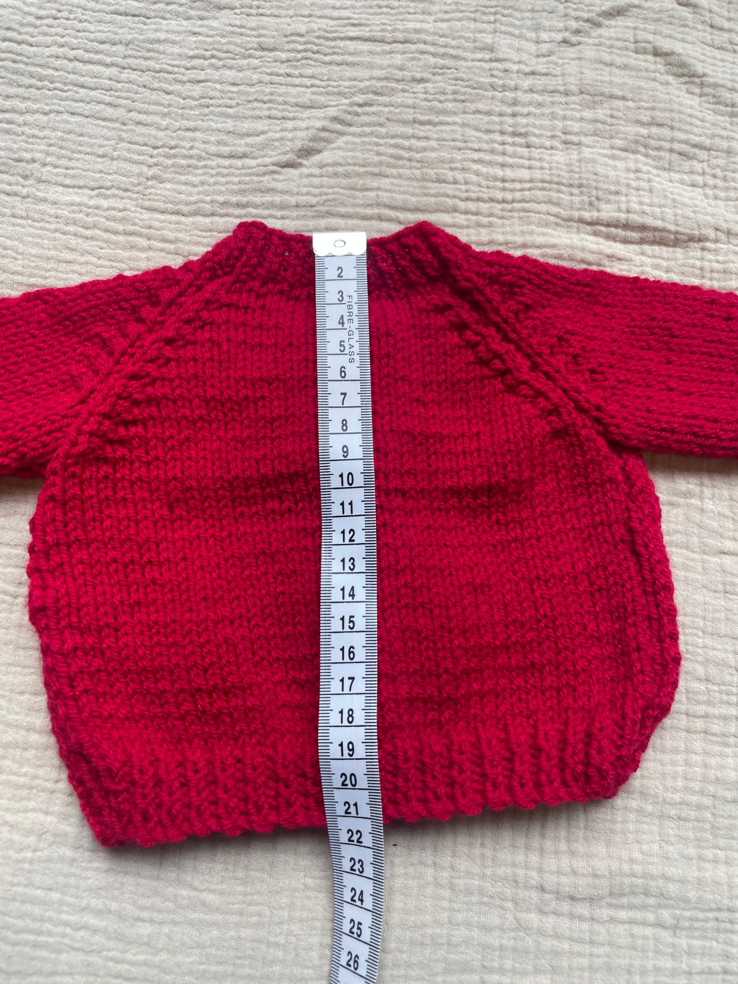 small 0-3m Christmas red cardigan