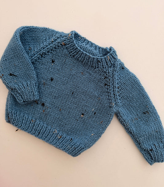 0-3m blue fleck jumper