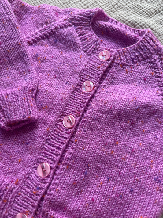 1-2 years lollipop pink fleck cardigan