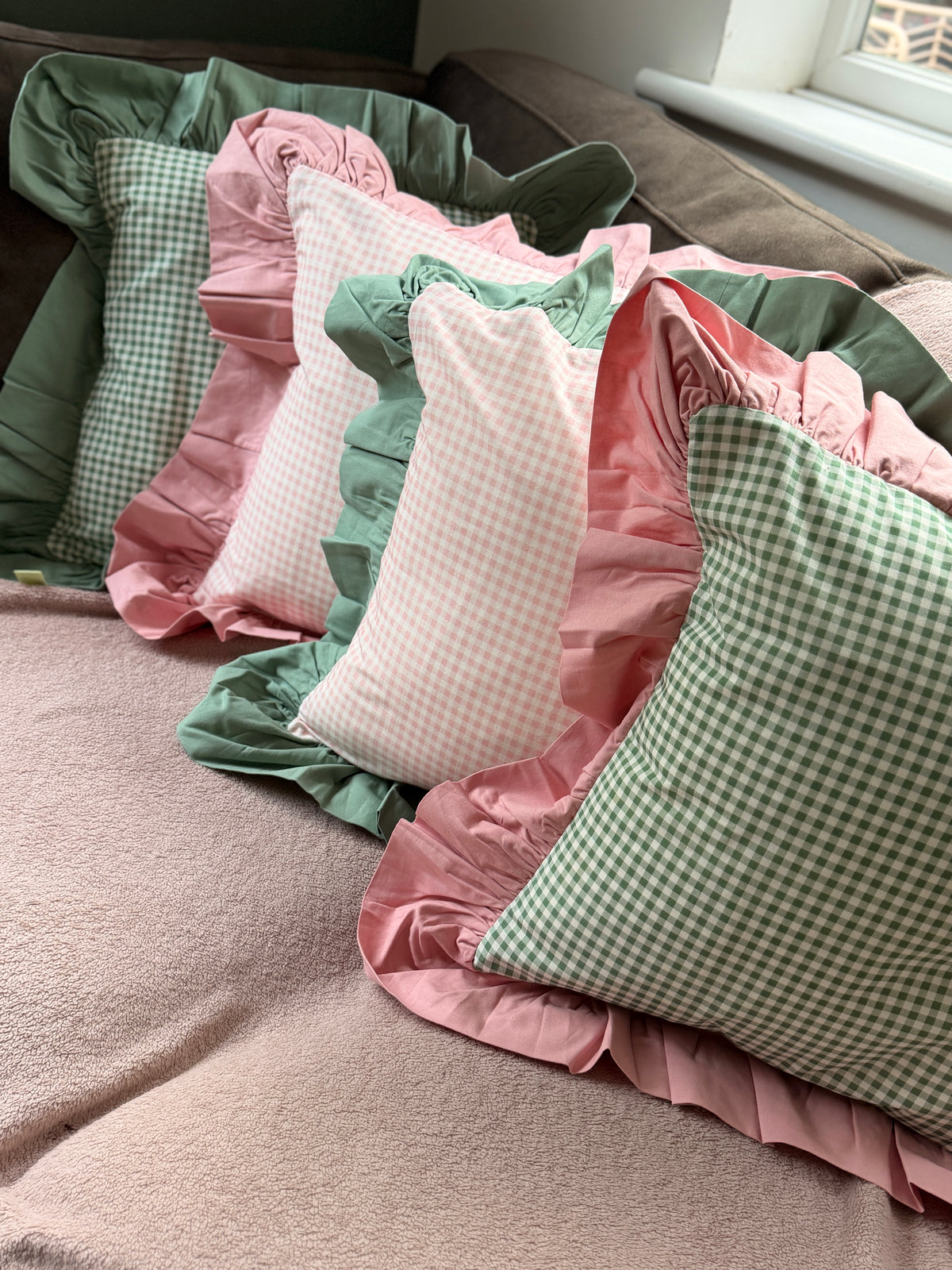 Embroidered personalised handmade cushion covers