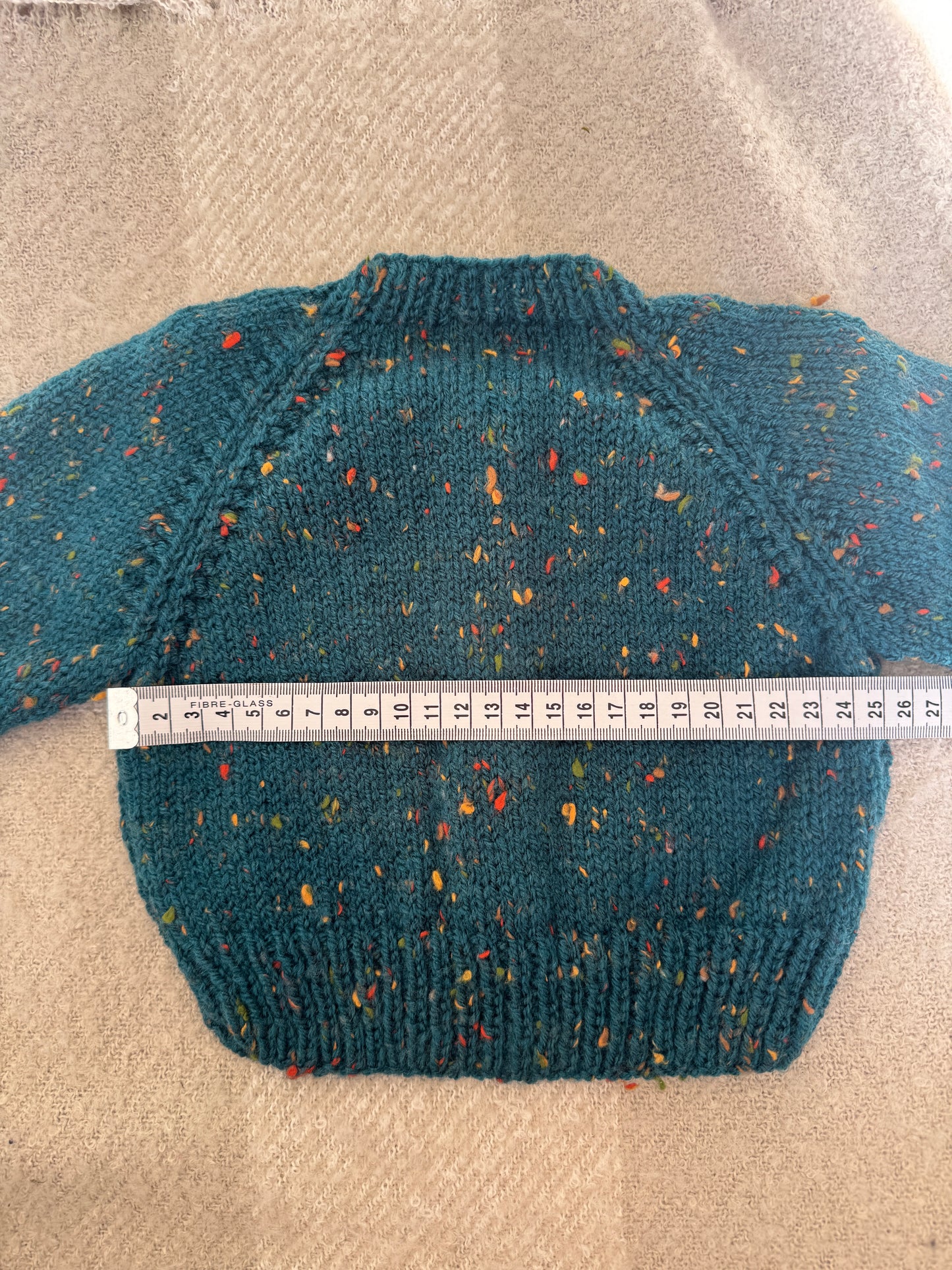 3-6m teal cardigan with flecks