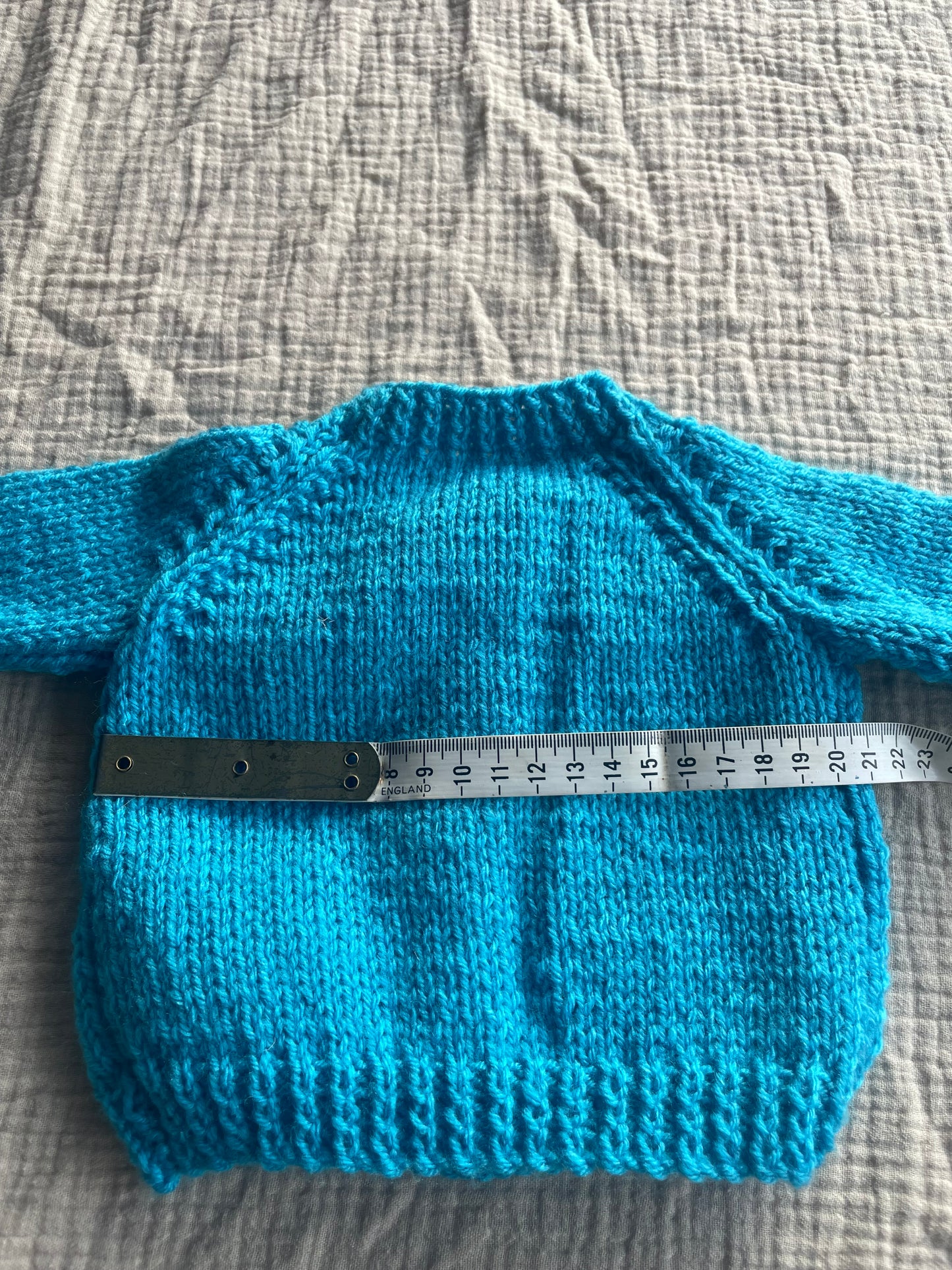 0-1months bright blue cardigan